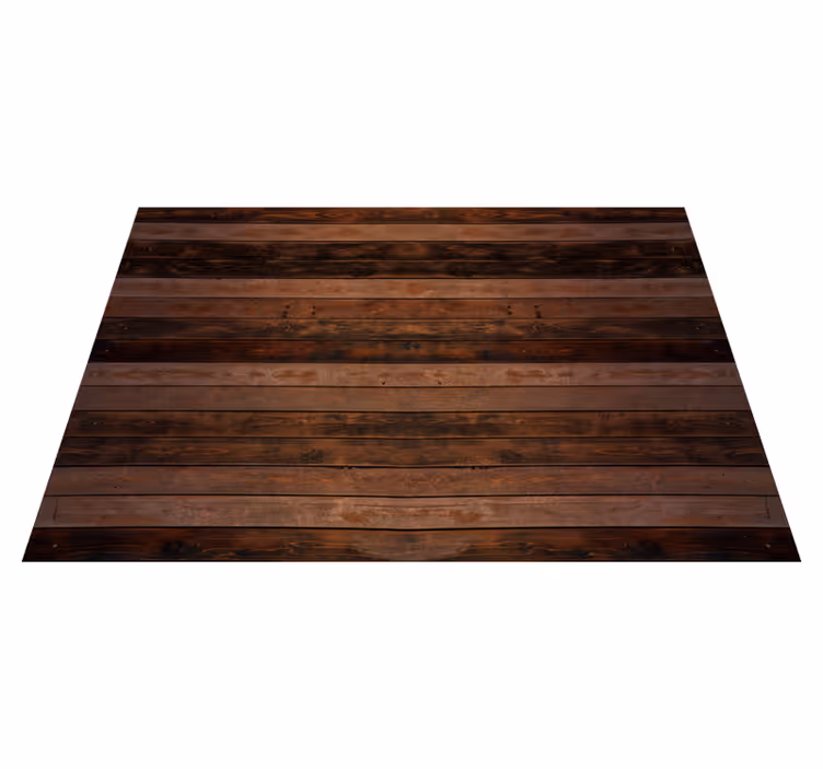 Realistic dark brown shade wood vinyl rug - TenStickers