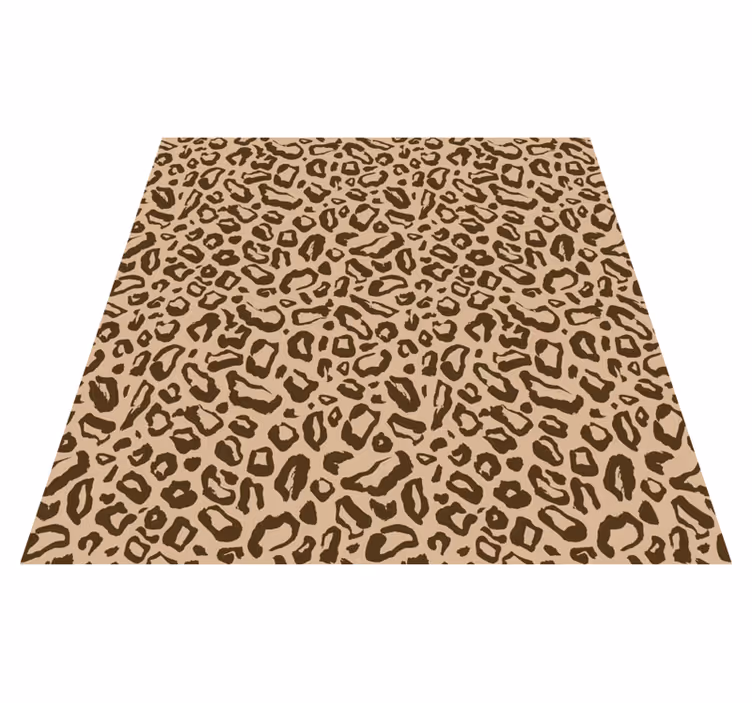 Brown leopard dot illustration animal print vinyl rug - TenStickers
