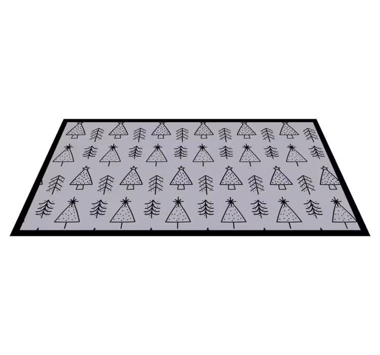 Celebratory tree motif christmas vinyl rug - TenStickers
