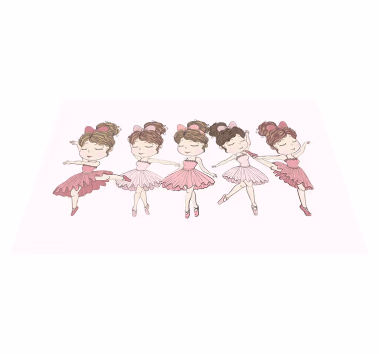 Ballet Dancers Showcase vinyl rug - TenStickers