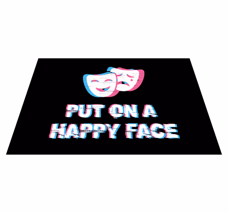 Put on a happy face original design modern rug - TenStickers