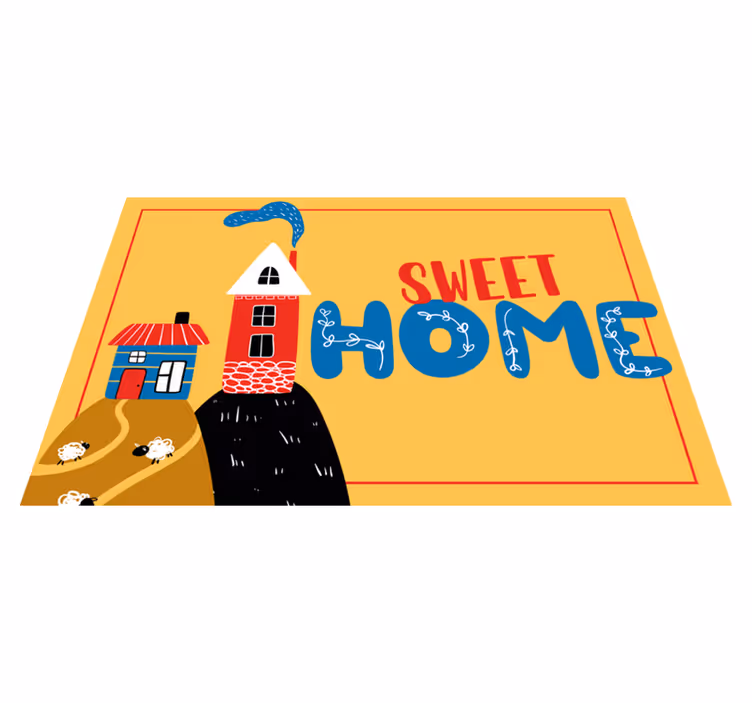 Sweet home entrance hall vinyl rug - TenStickers