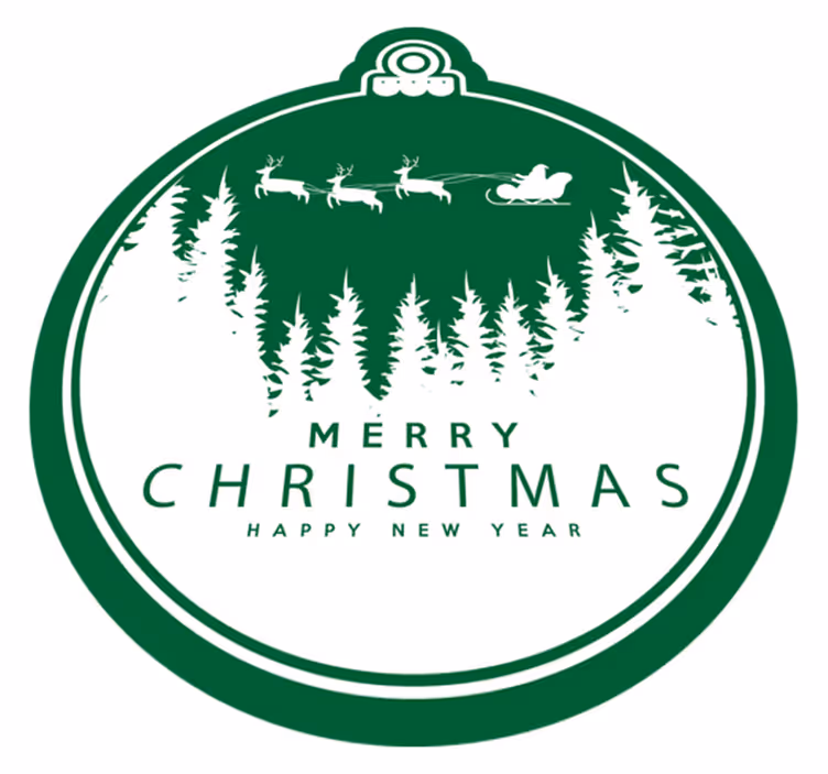 Sleigh Ride christmas vinyl rug - TenStickers