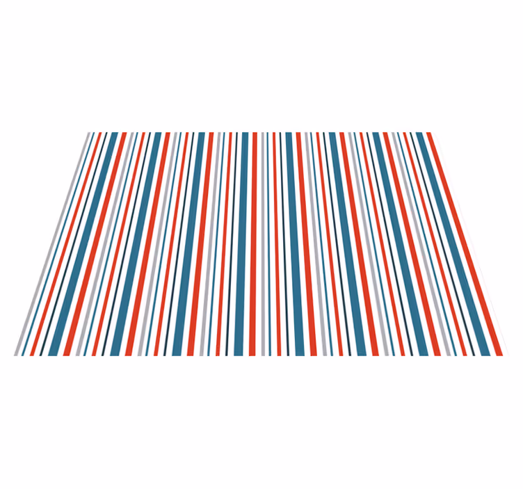 Stripes vinyl rug in lively striped design - TenStickers