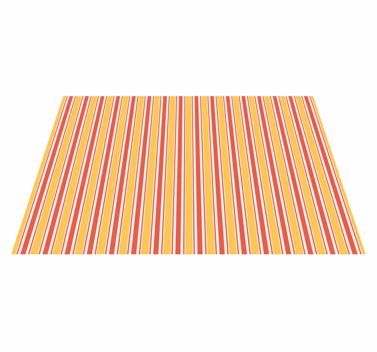 Orange and red stripes vinyl rug - TenStickers