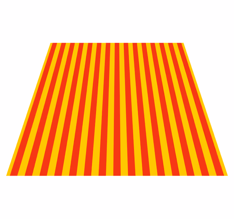 Vertical red and yellow stripes vinyl rug - TenStickers