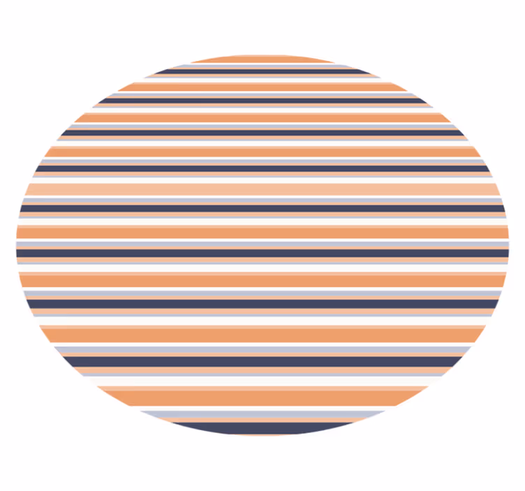 Striped Circular Motif stripes vinyl rug - TenStickers