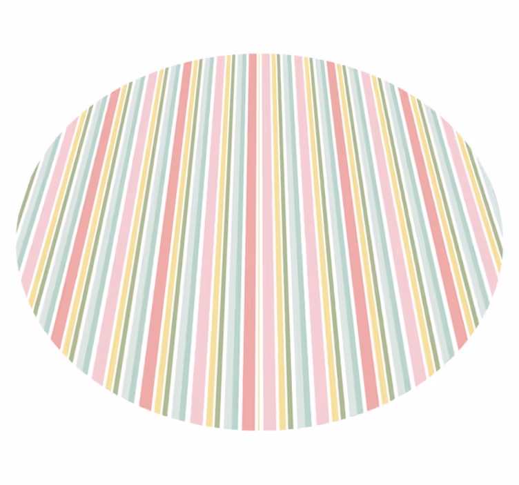 Stripes vinyl rug vibrant striped design - TenStickers