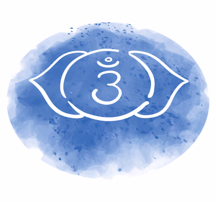 Calming Blue Symbol mandala vinyl rug - TenStickers