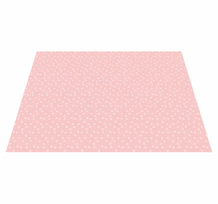 Pink polka dots nursery vinyl rug - TenStickers