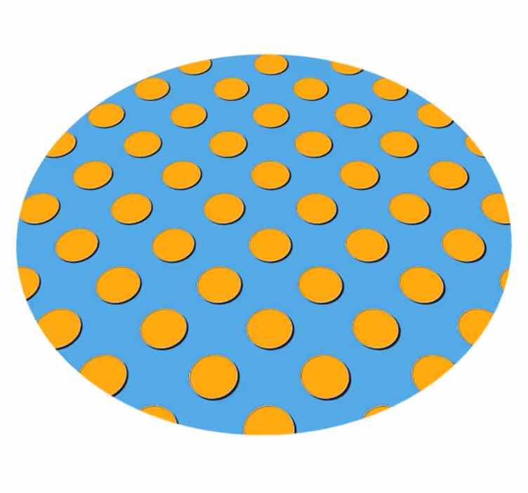 Retro dots pattern, abstract bedroom rug - TenStickers