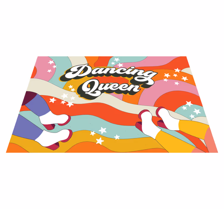 Dancing queen pattern vinyl rug - TenStickers