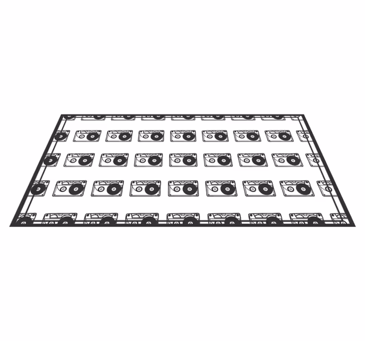 Retro Audio Theme vinyl rug - TenStickers