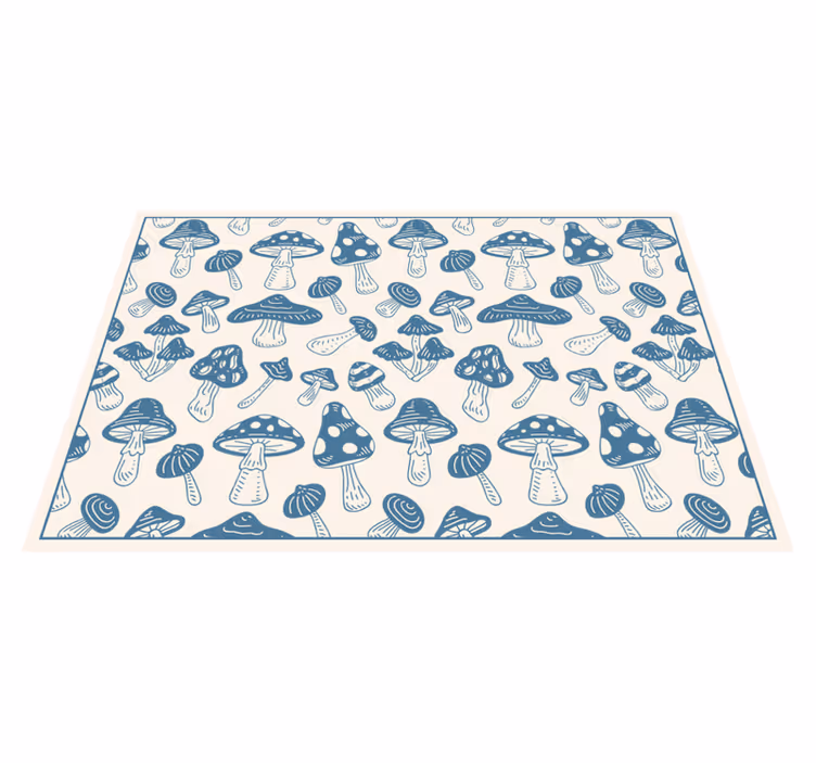 Fungi Patterned Chic nature vinyl rug - TenStickers
