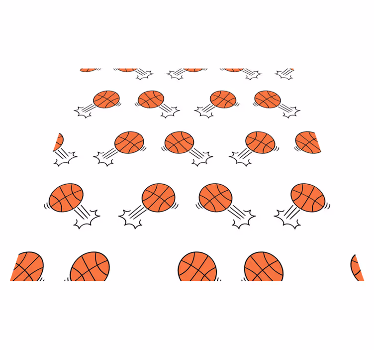 Basketball Motion Pattern vinyl rug - TenStickers