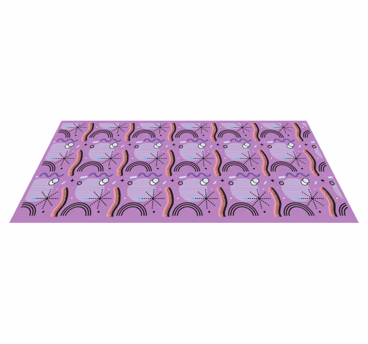 Purple rainbow pattern vinyl rug - TenStickers