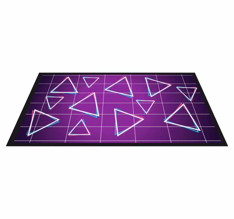 Vaporwave triangles vintage rug - TenStickers