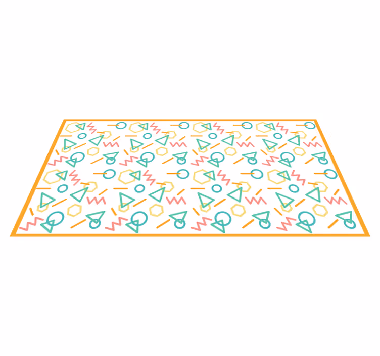 Colorful Shape Patterns vinyl rug - TenStickers