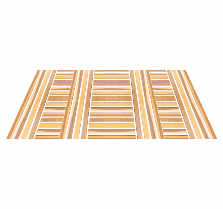 Stylish Wooden stripes vinyl rug - TenStickers