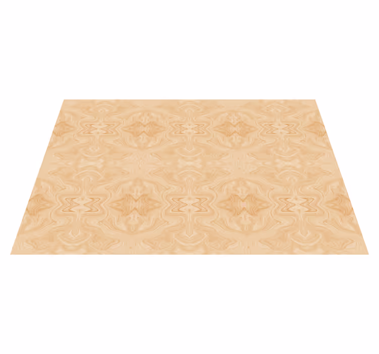 Beige "japandi" pattern style stone floor tiles - TenStickers