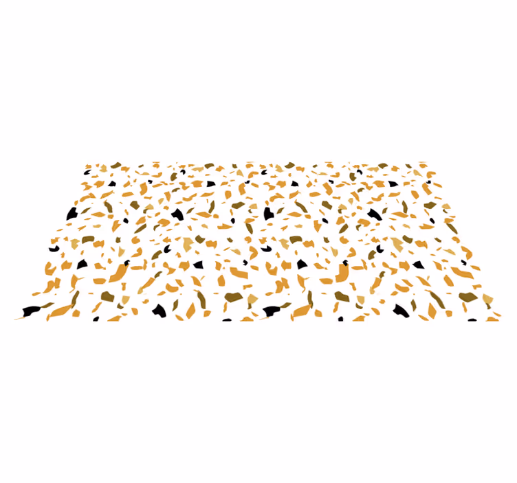 White and brown terrazzo textured vinyl rug - TenStickers