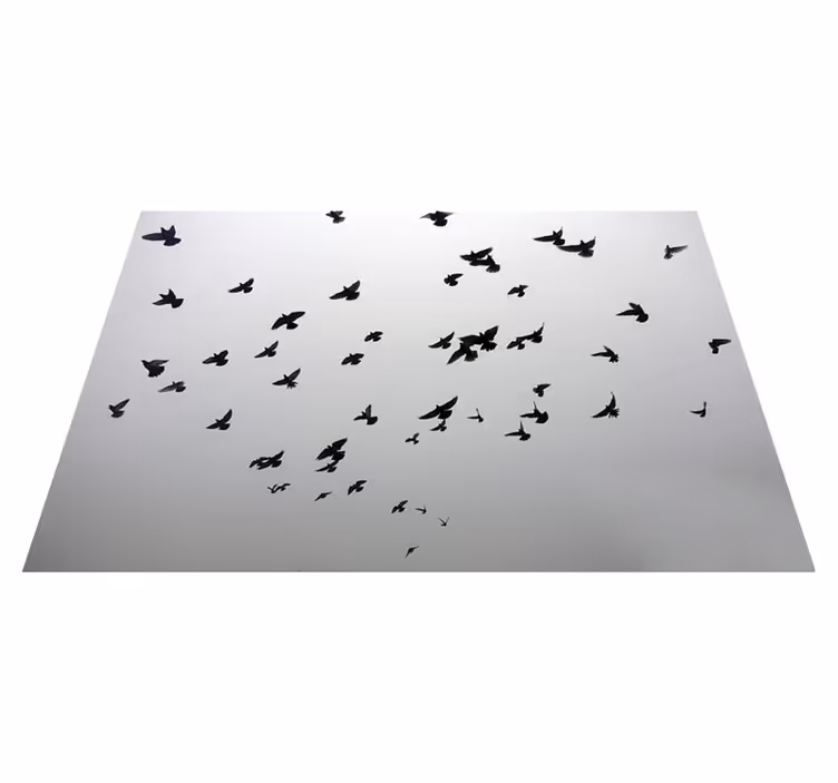 Flying Birds Pattern vinyl rug - TenStickers
