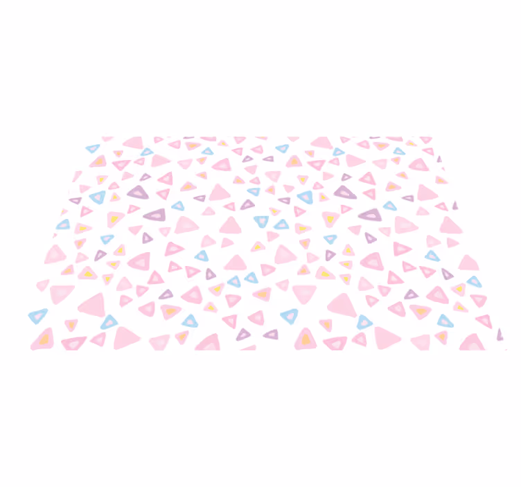 Colorful Triangular Elements vinyl rug - TenStickers
