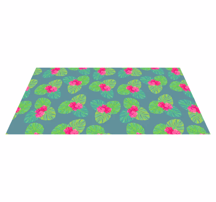 Exotic Floral Arrangement flower vinyl rug - TenStickers
