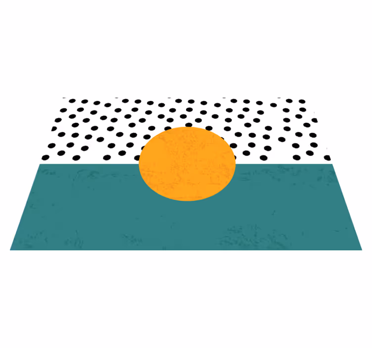 Circle and Dots minimalist vinyl rug - TenStickers