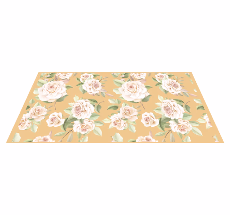French Provincial rose floral rug - TenStickers