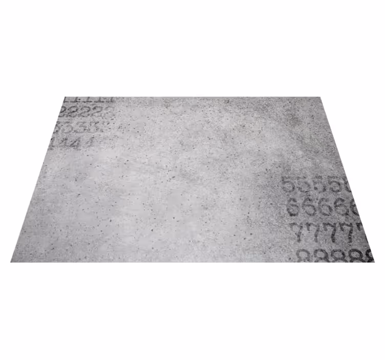 Industrial concrete with numbers modern rug - TenStickers