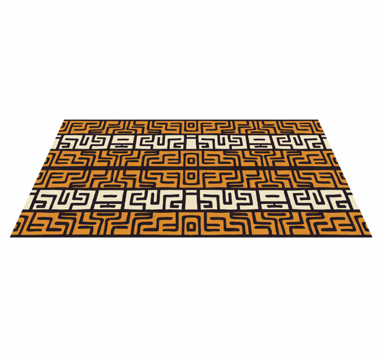 Geometric Labyrinth Pattern stripes carpet - TenStickers