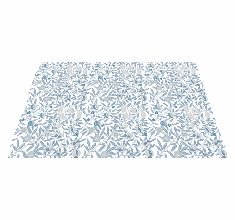 Botanical Leaf Pattern flower vinyl rug - TenStickers