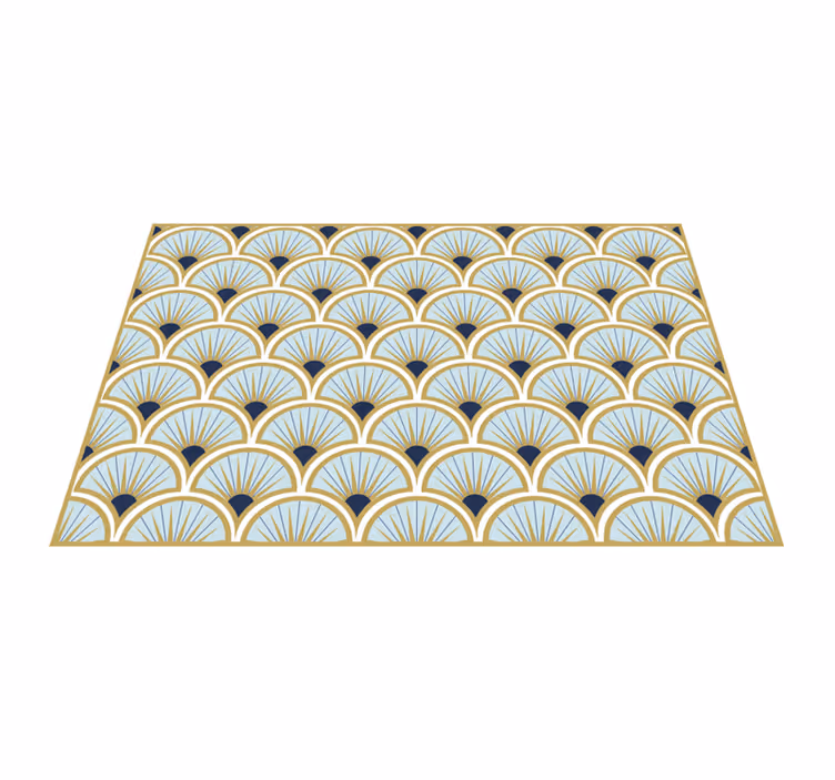 Geometric Fan Pattern geometric rugs - TenStickers
