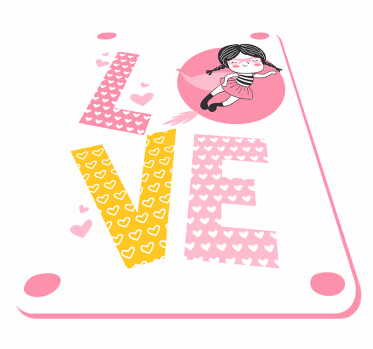 Ballerina Love Illustration nursery rugs - TenStickers