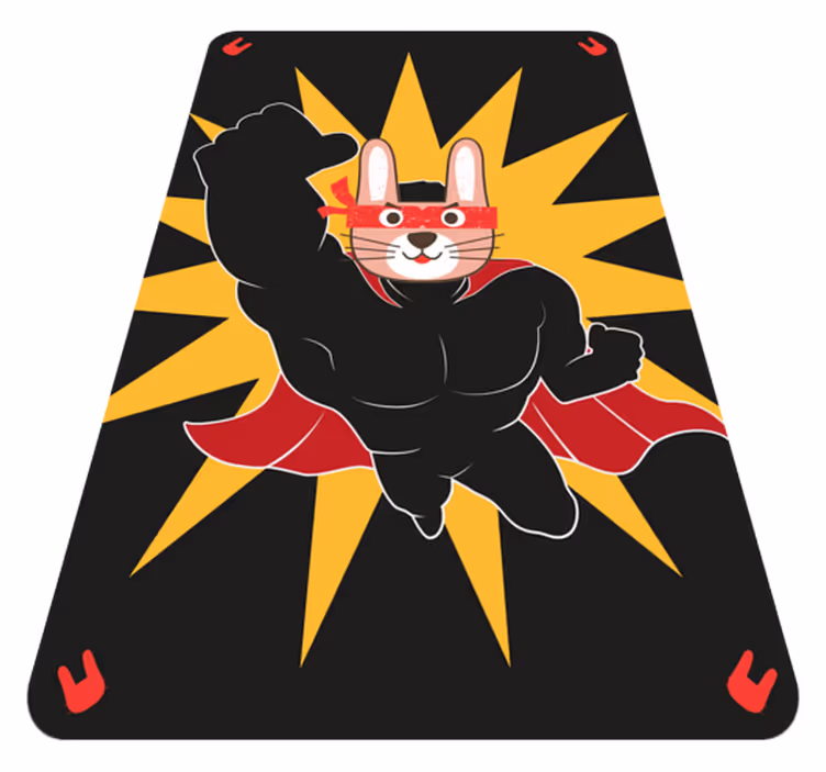 Superhero Bunny Adventure playroom rug - TenStickers