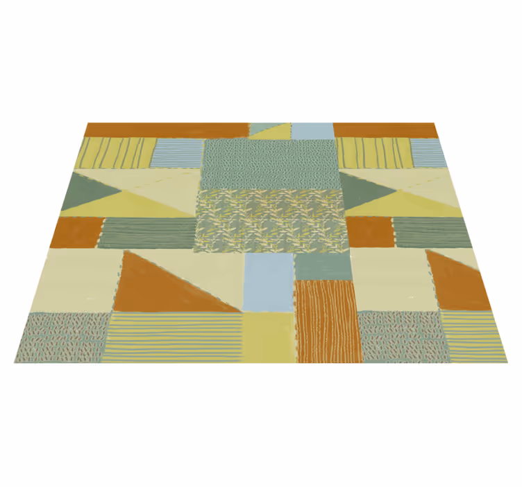 Geometric Patchwork Tapestry geometric rugs - TenStickers