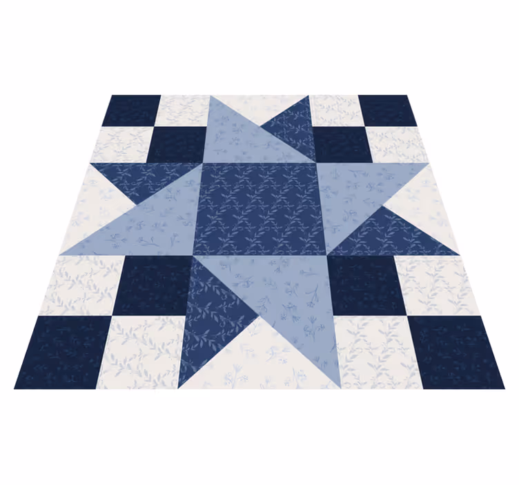 Patchwork Star Pattern geometric rugs - TenStickers