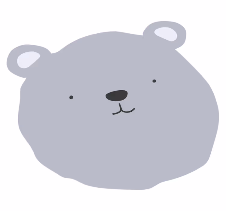 Adorable Bear Cartoon nursery rugs - TenStickers