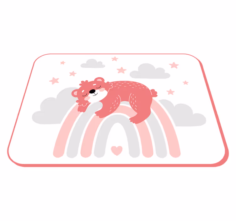 Sleepy Bear Rainbow nursery rugs - TenStickers