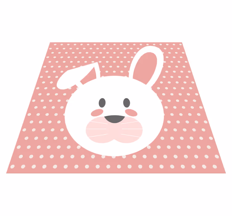 Polka Dot Bunny nursery rugs - TenStickers