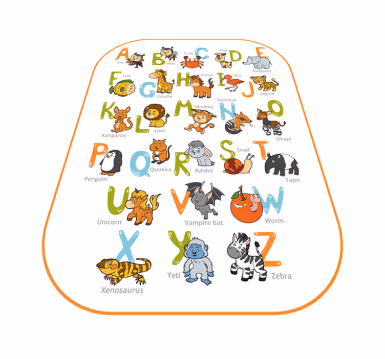 Alphabet Animal Educational abc carpet - TenStickers