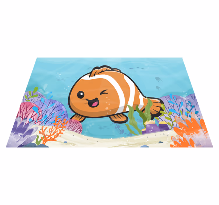 Animated Aquatic Adventure playroom rug - TenStickers