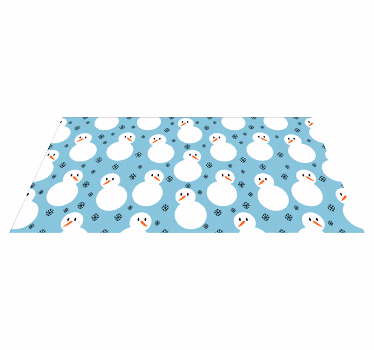 Christmas snowman pattern  vinyl rug - TenStickers