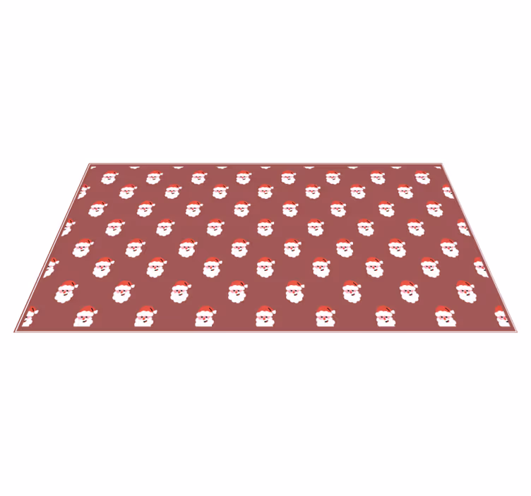 Santa Claus red pattern Christmas vinyl rug - TenStickers