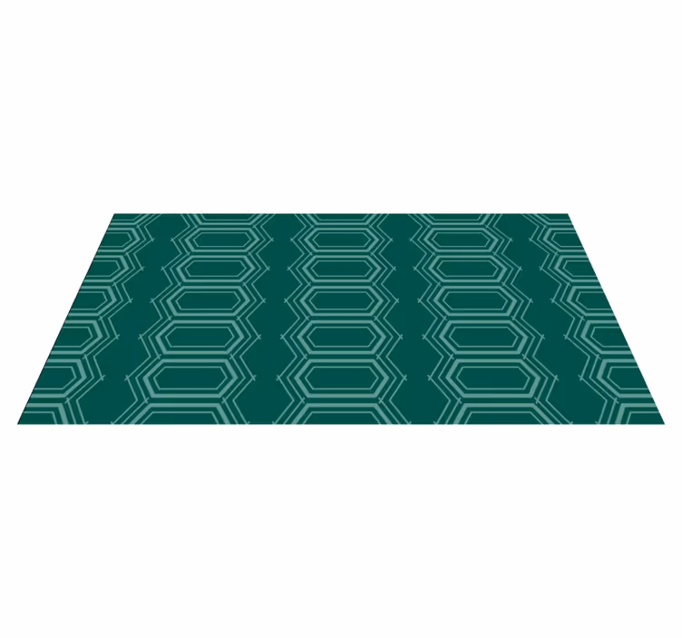 Emerald Geometric Pattern geometric rugs - TenStickers