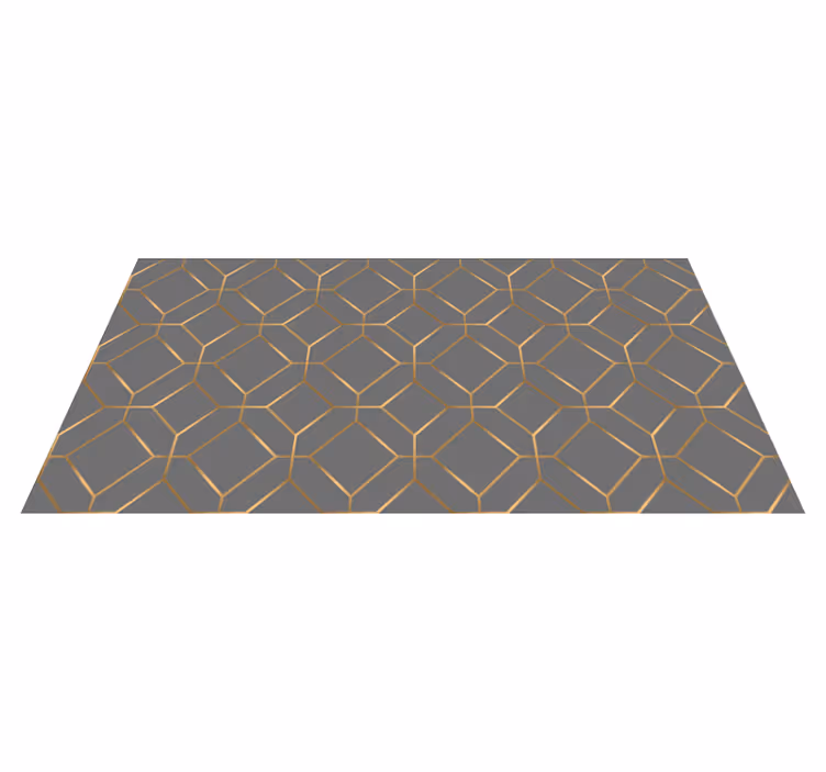 Geometric Hexagon Overlay geometric rugs - TenStickers
