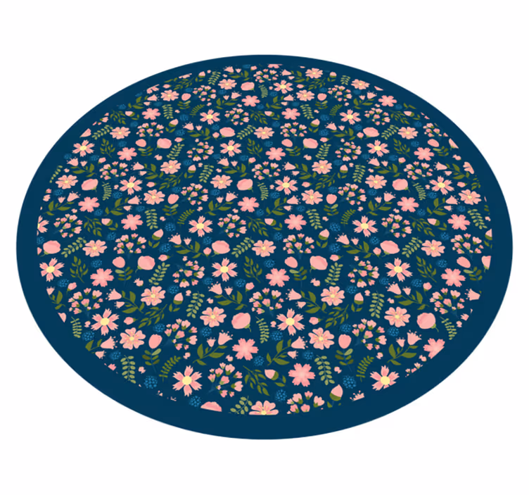 Floral Circular Pattern carpet roses - TenStickers