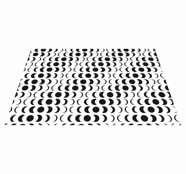 Monochrome Semicircles geometric rugs - TenStickers