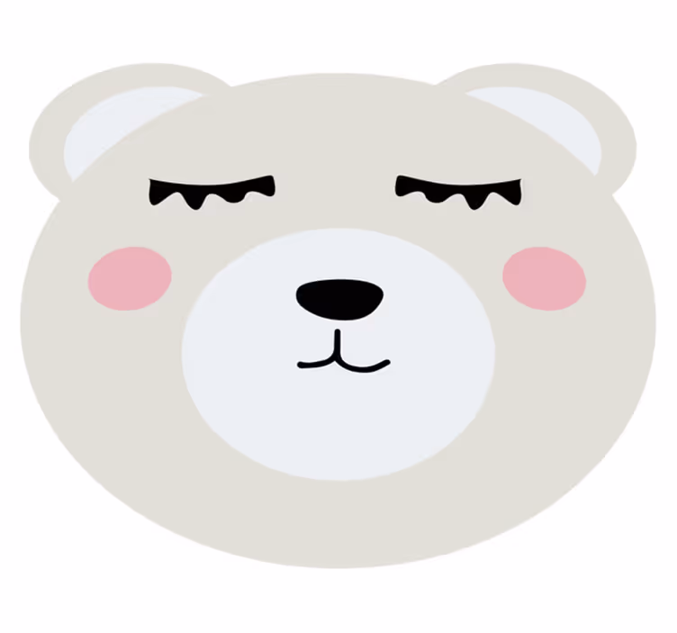 Bear Face Design playroom rug - TenStickers